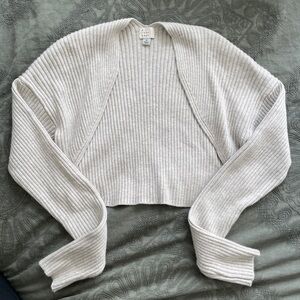 Crop Cardigan Light Grey